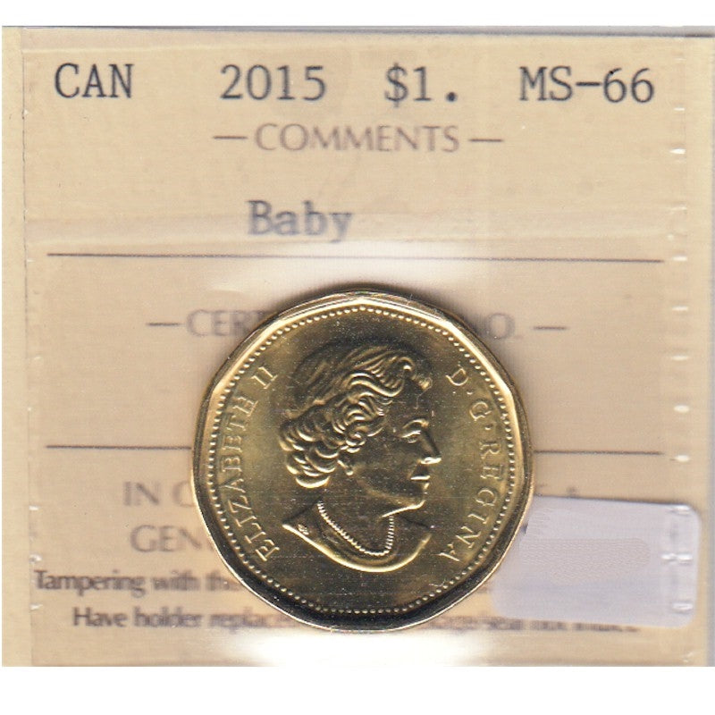 2015 Canada Baby Loon Dollar ICCS Certified MS66