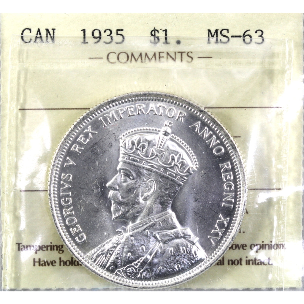 1935 Canada Dollar ICCS Certified MS63