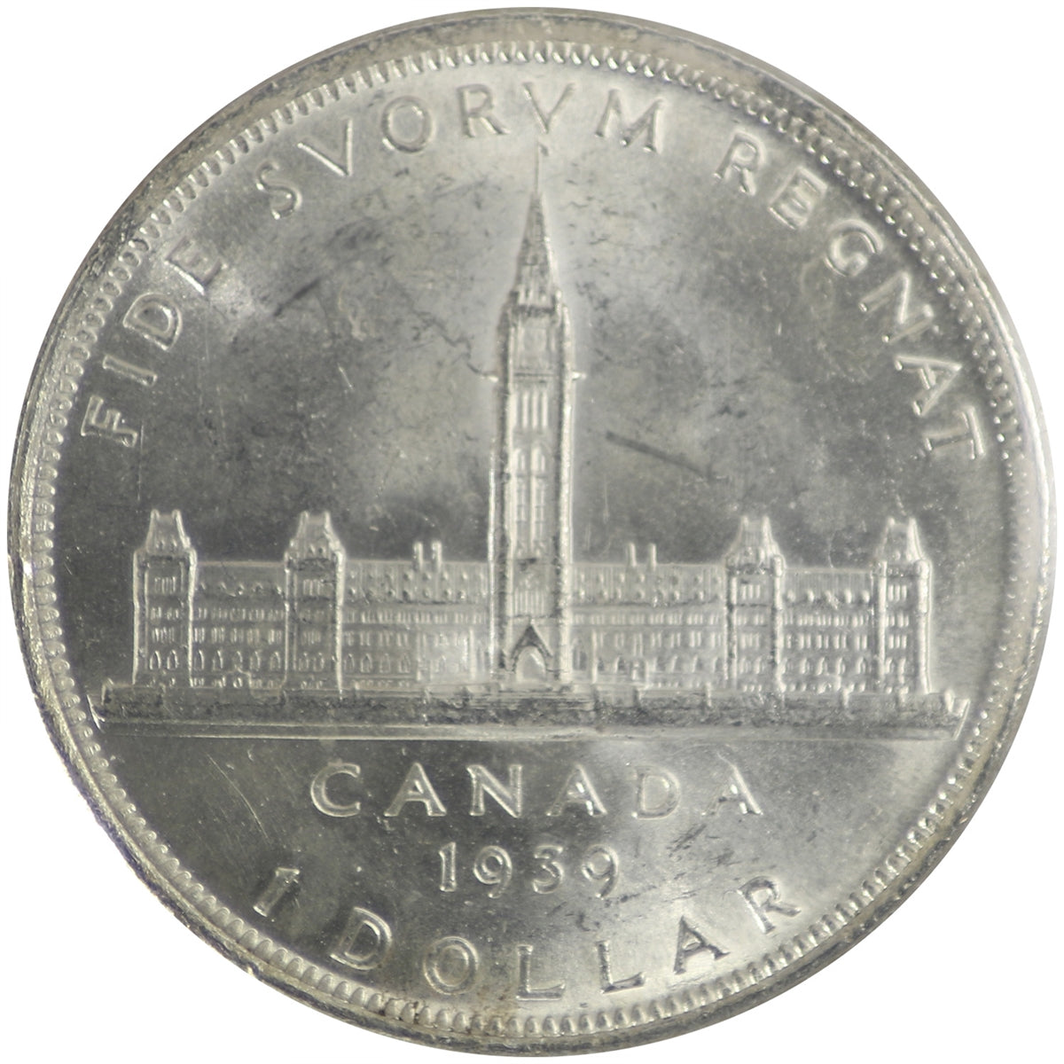 1939 Double Punched HP Canada Dollar ICCS Certified MS63