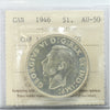 1946 Canada Dollar ICCS Certified AU50 CH #146; Rev-002 (BL 465)