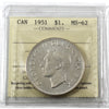 1951 Canada Dollar ICCS Certified MS62