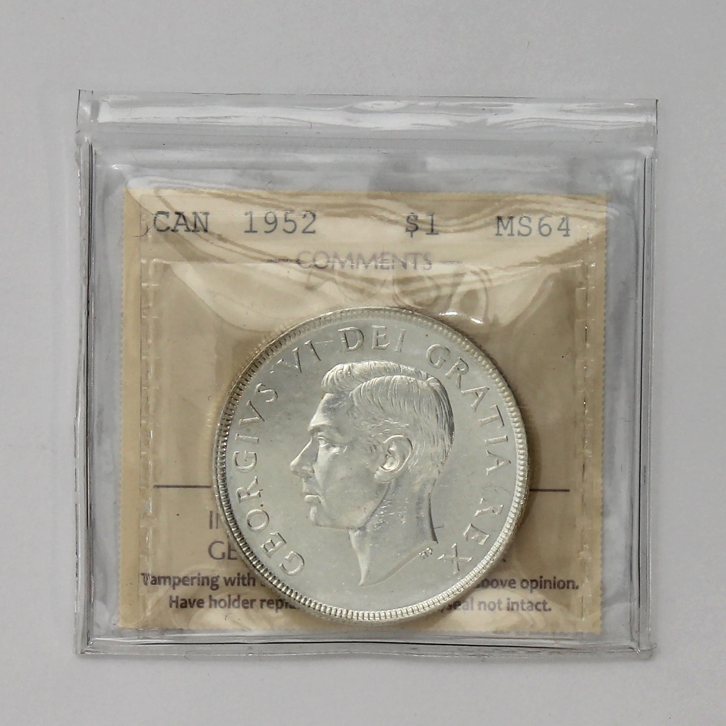 1952 WL Canada Dollar ICCS Certified MS64 (XKX 180)