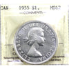 1955 Canada Dollar ICCS Certified MS62