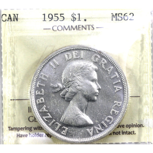 1955 Canada Dollar ICCS Certified MS62