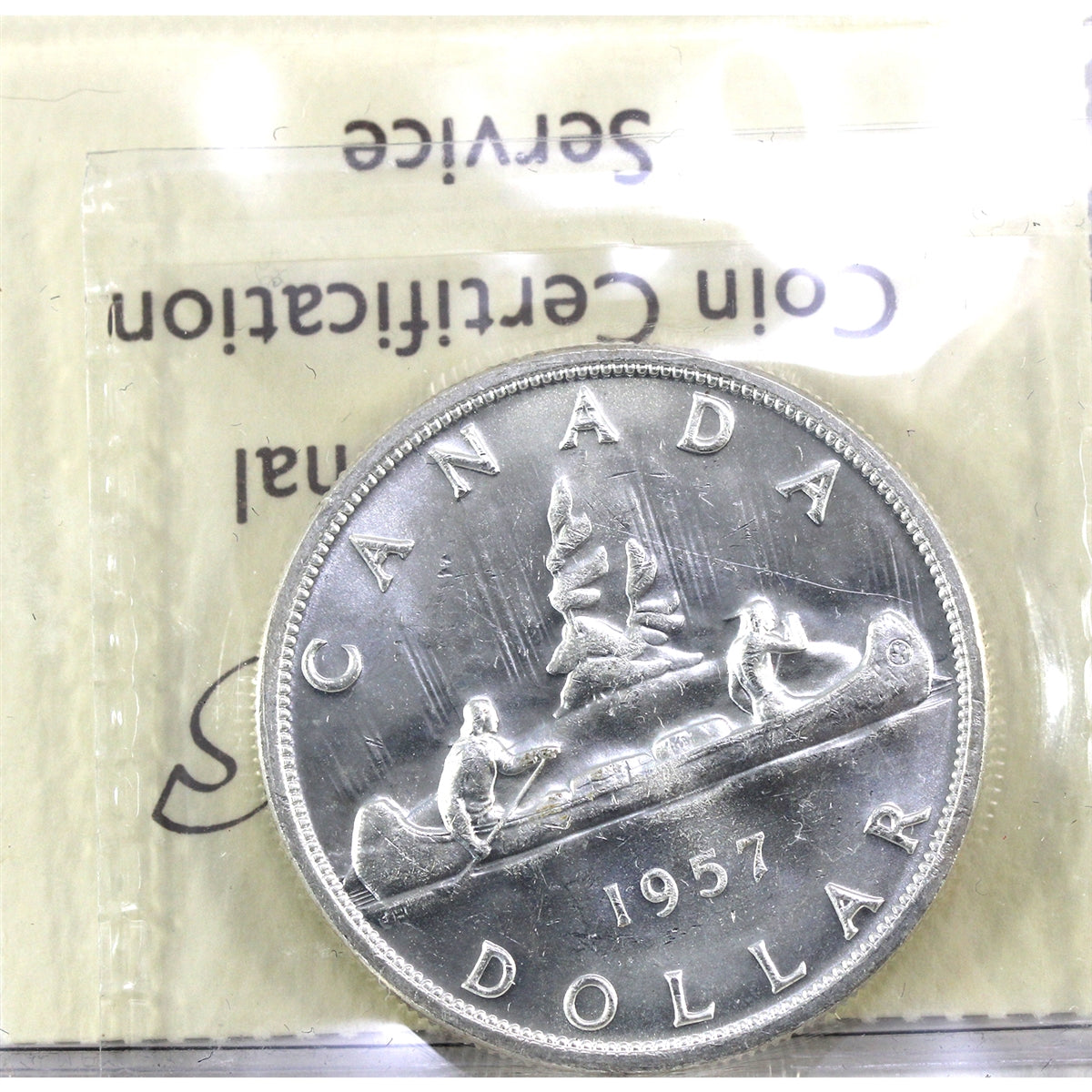 1957 Canada Dollar ICCS Certified MS64