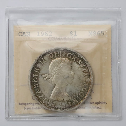 1962 Canada Dollar ICCS Certified MS65 (XDJ 351)