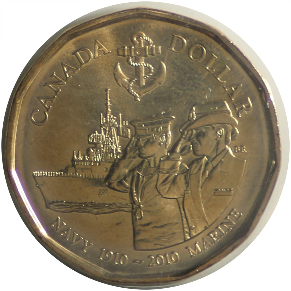 2010 Navy 100 Years Canada Dollar ICCS Certified MS64