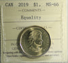 2019 Equality Canada Loon Dollar ICCS Certified MS66