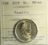 2019 Equality Canada Loon Dollar ICCS Certified MS64
