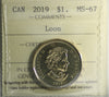 2019 Canada Loon Dollar ICCS Certified MS67