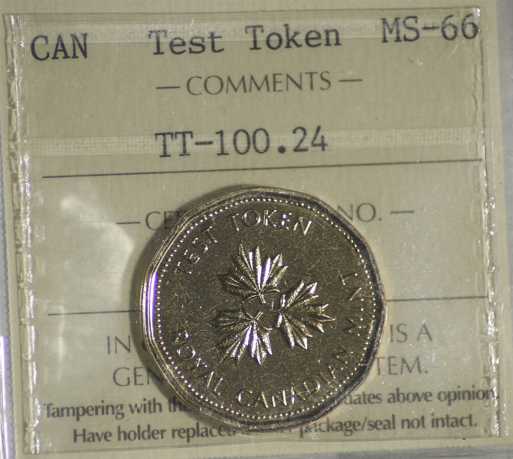 (2004) Canada Dollar Test Token TT-100.24 ICCS Certified MS66