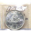 1938 Canada Dollar ICCS Certified AU58