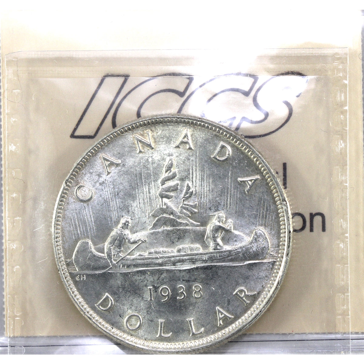 1938 Canada Dollar ICCS Certified AU58