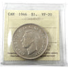 1946 Canada Dollar ICCS Certified VF20