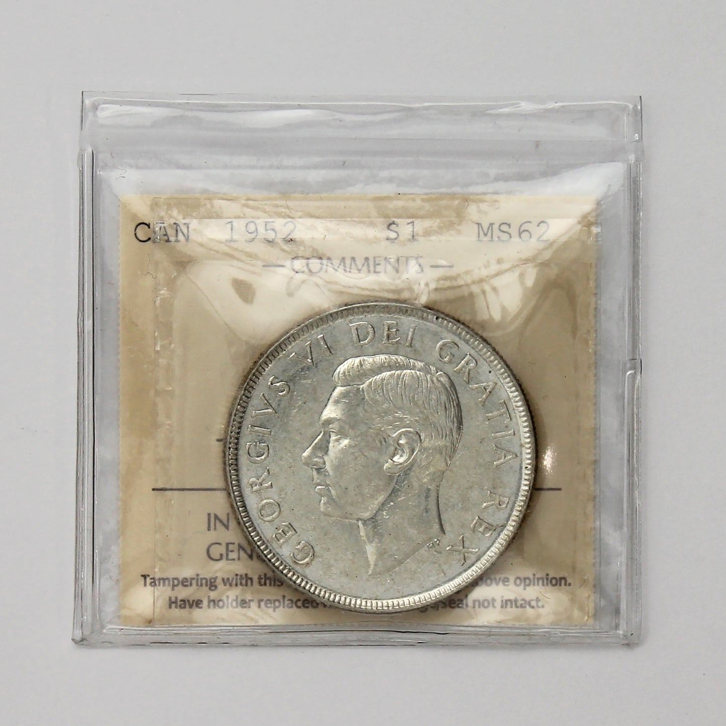1952 WL Canada Dollar ICCS Certified MS62