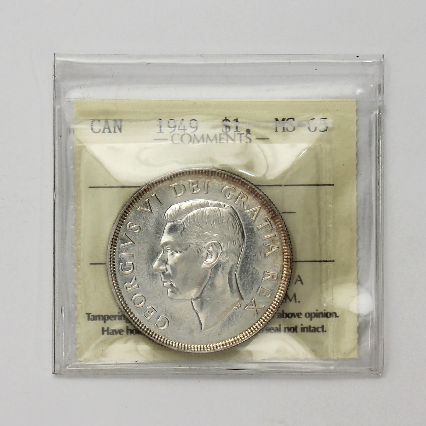 1949 Canada Dollar ICCS Certified MS65 (XCF 268)