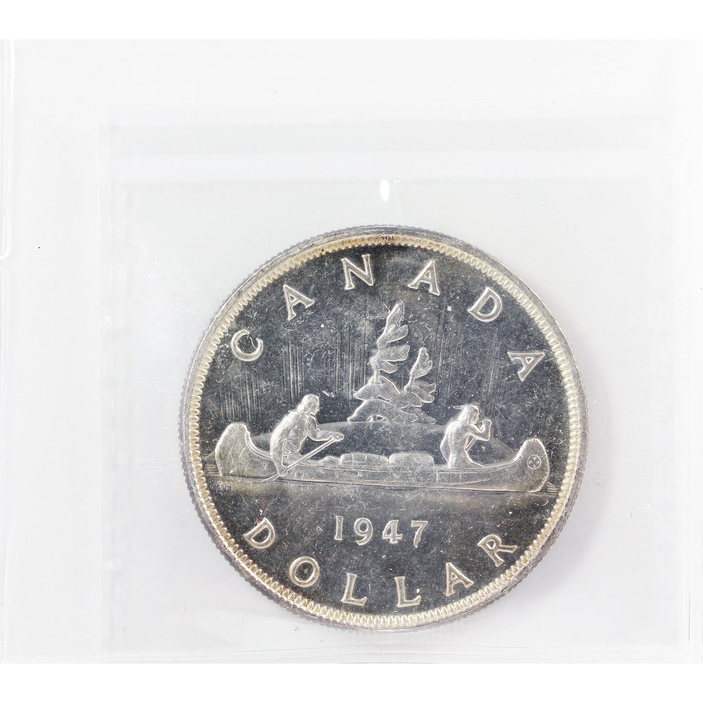1947 Pointed 7 Canada Dollar ICCS Certified MS63 (XLI 785)