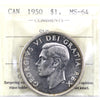 1950 SWL Canada Dollar ICCS Certified MS64