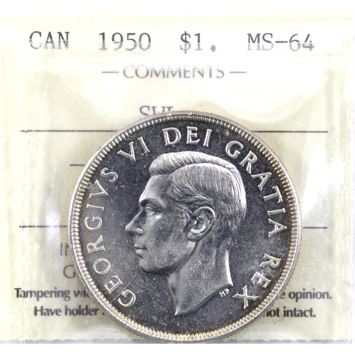 1950 SWL Canada Dollar ICCS Certified MS64