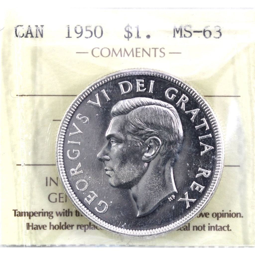 1950 SWL Canada Dollar ICCS Certified MS63