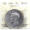 1950 SWL Canada Dollar ICCS Certified MS63