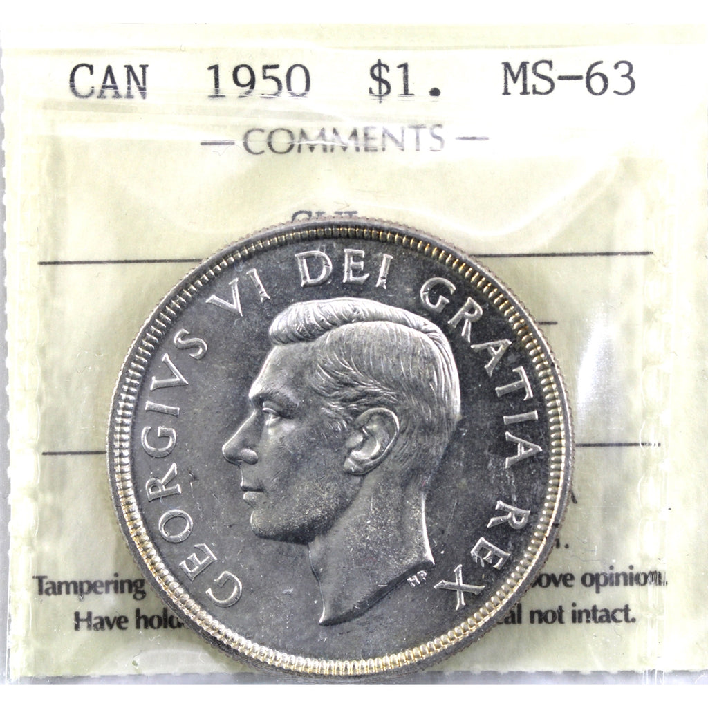 1950 SWL Canada Dollar ICCS Certified MS63