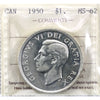 1950 SWL Canada Dollar ICCS Certified MS62