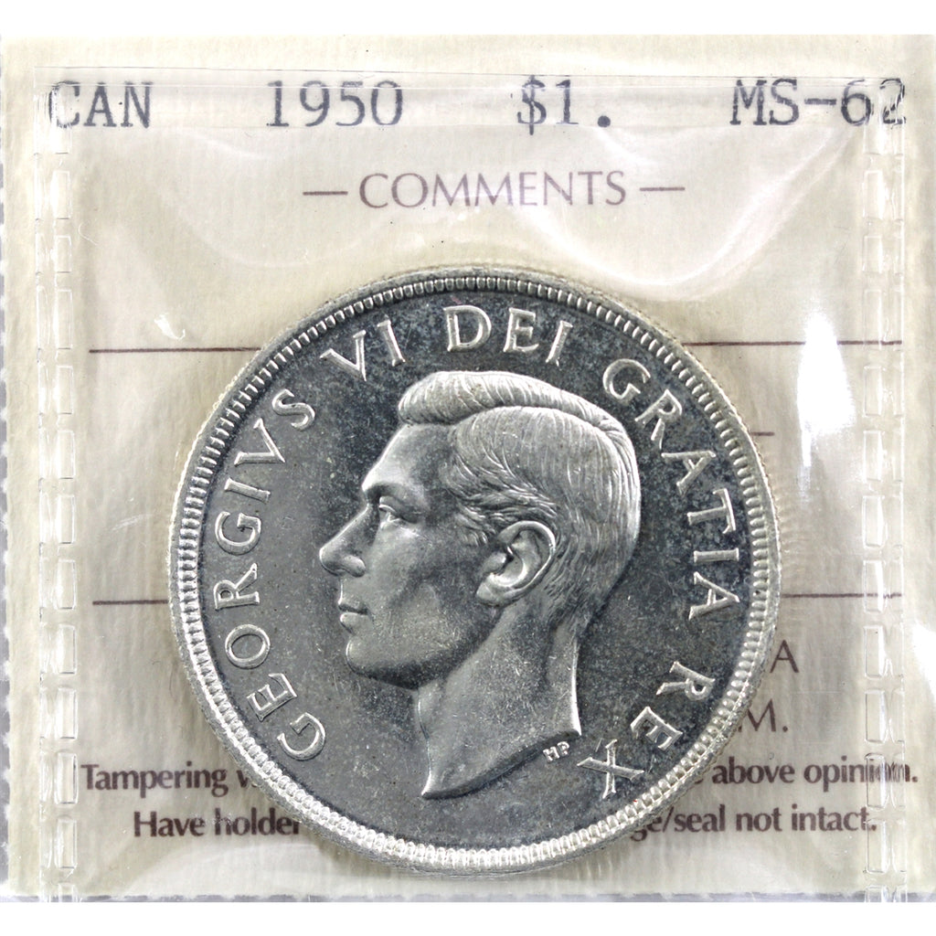 1950 SWL Canada Dollar ICCS Certified MS62