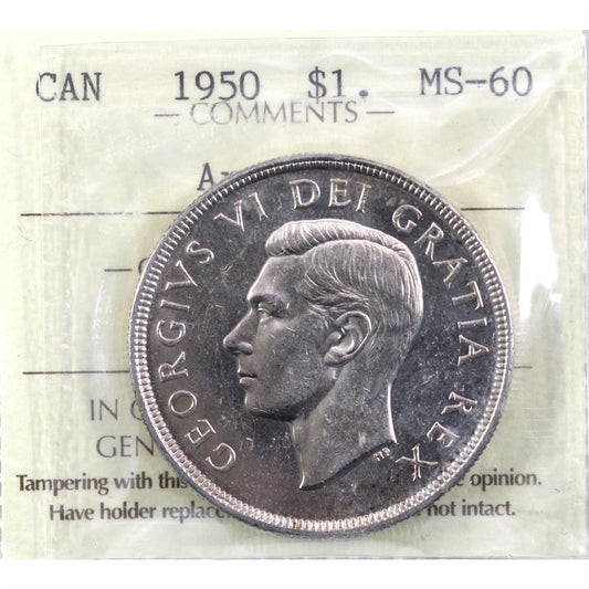 1950 Arnprior Canada Dollar ICCS Certified MS60