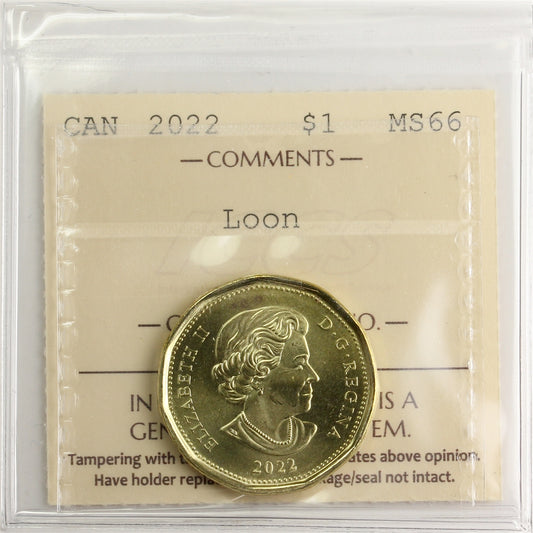 2022 Canada Loon Dollar ICCS Certified MS66