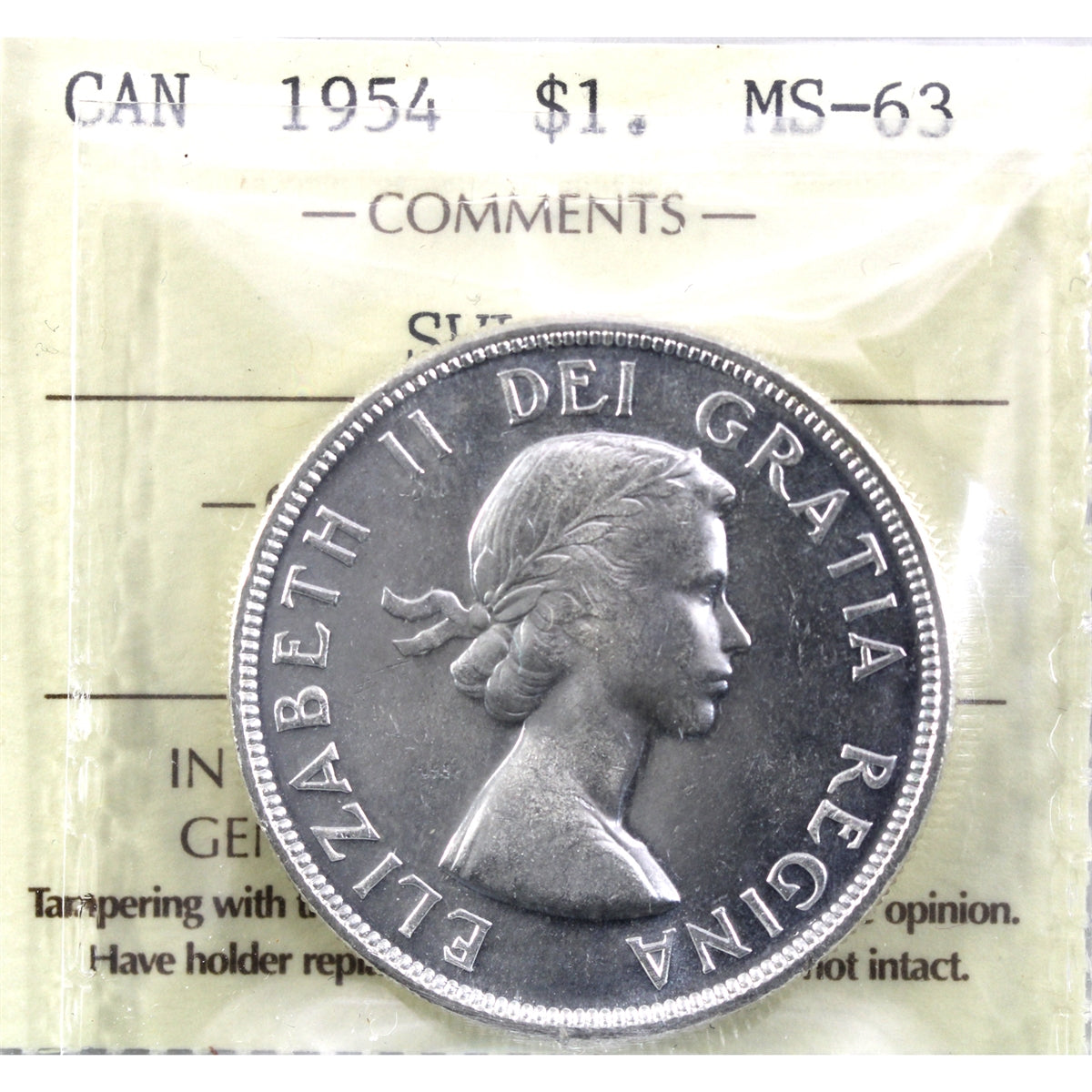 1952 SWL Canada Dollar ICCS Certified MS62