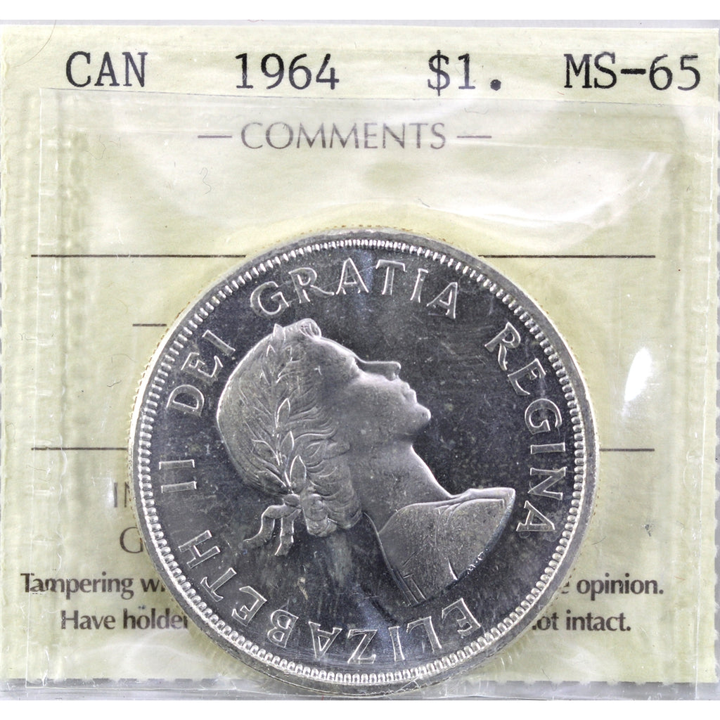 1964 Canada Dollar ICCS Certified MS65 (XHK 952)