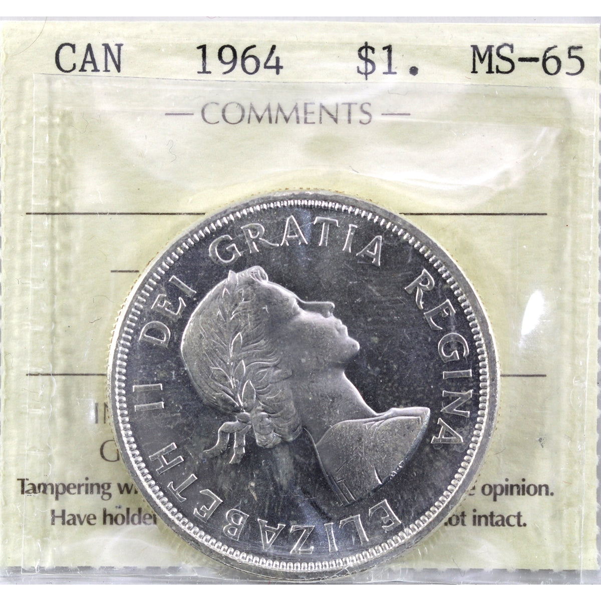 1964 Canada Dollar ICCS Certified MS65 (XHK 952)