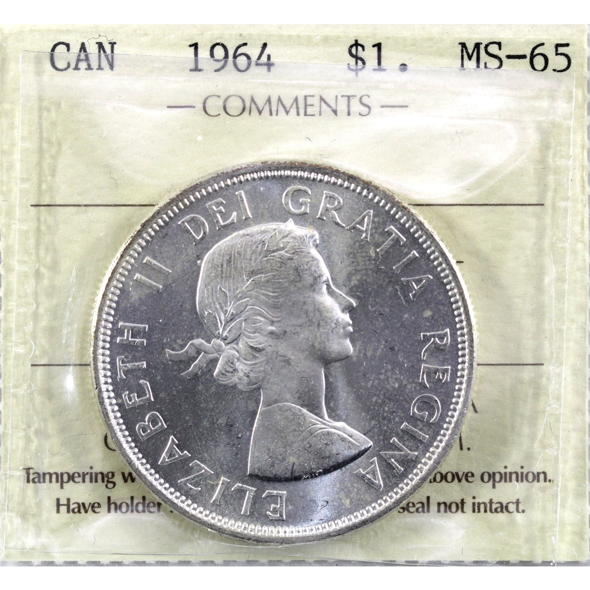 1964 Canada Dollar ICCS Certified MS65 (XHK 958)