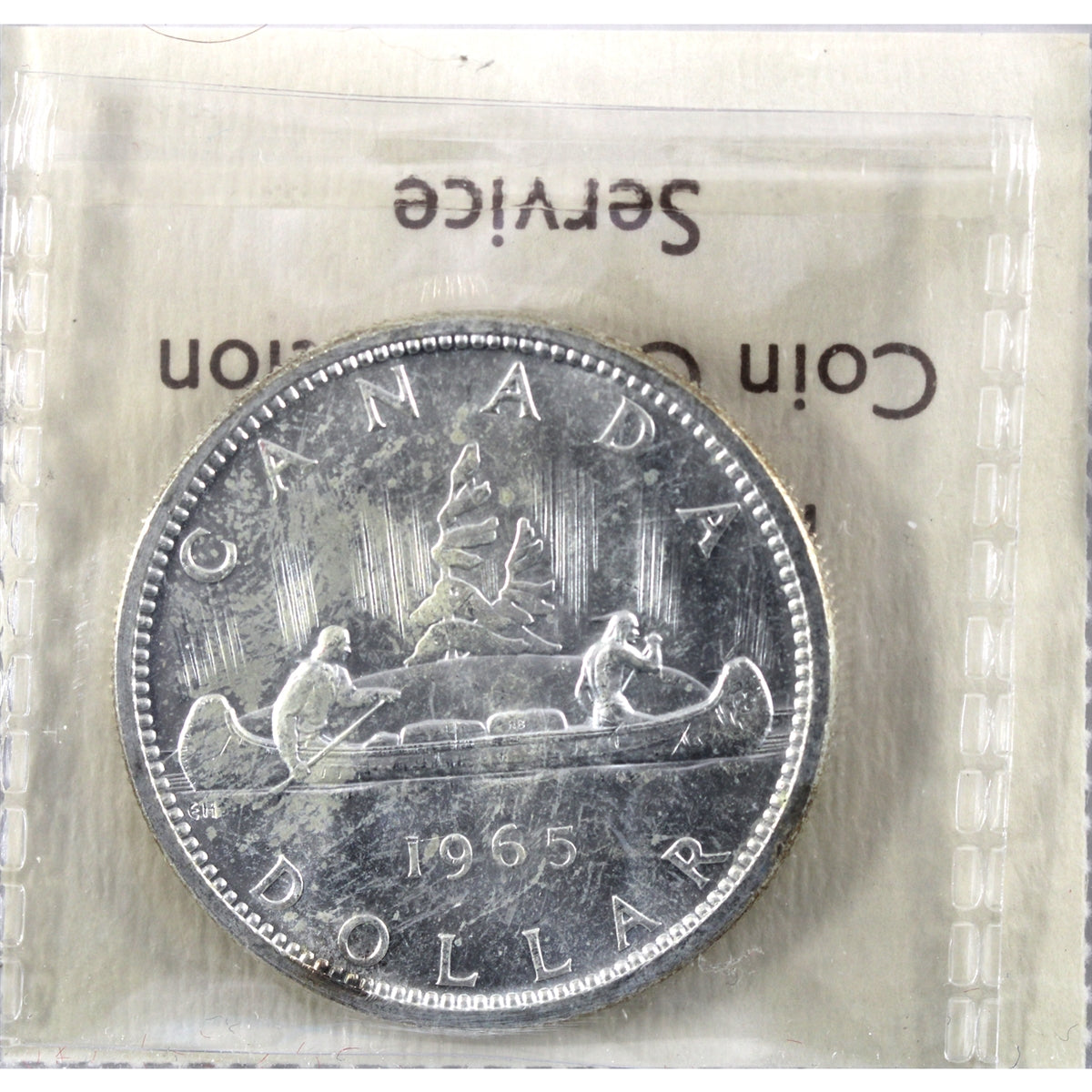 1965 Medium Beads Ptd. 5 (Type V) Canada Dollar ICCS Certified MS60