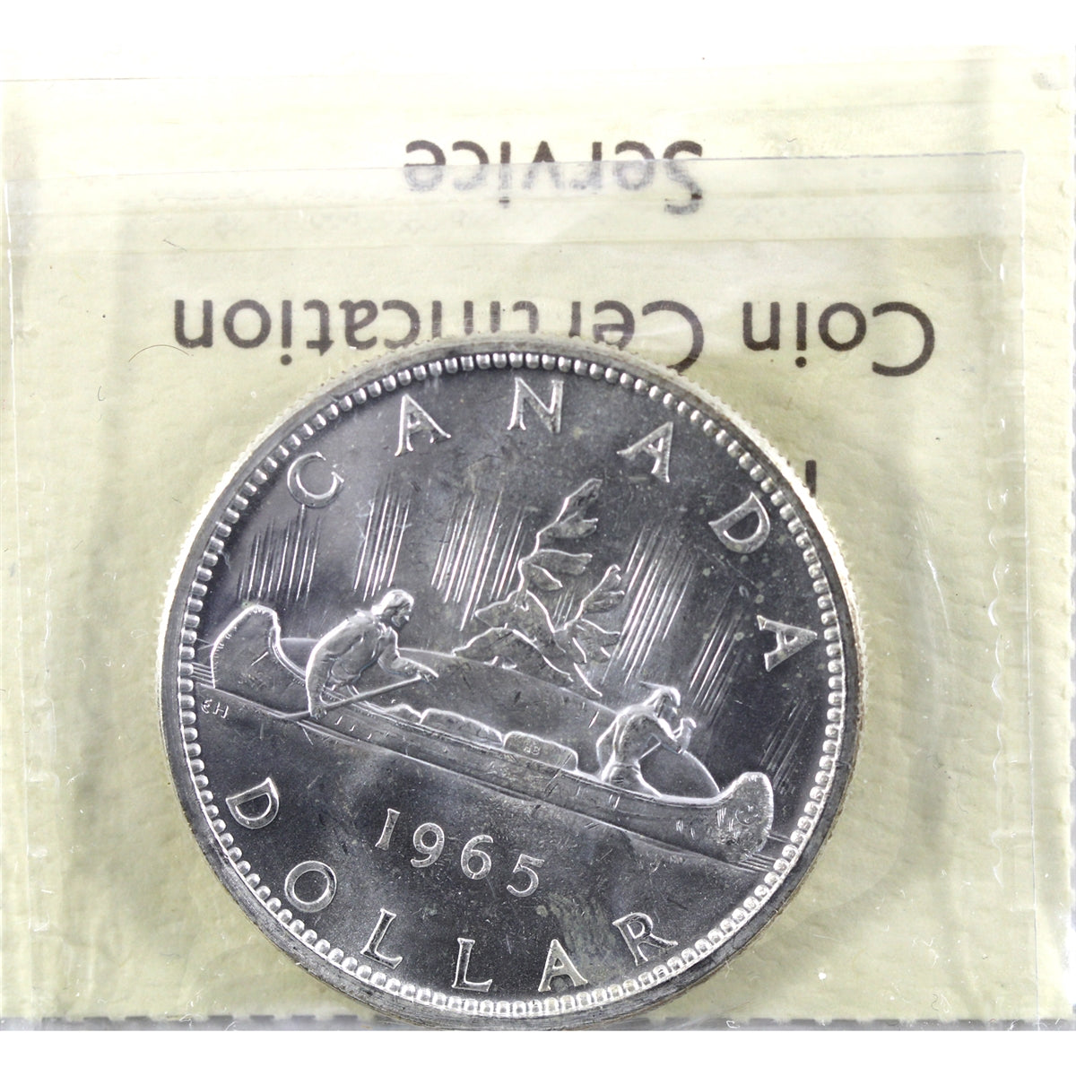 1965 Small Beads Blunt 5 (Type 2) Canada Dollar ICCS Certified MS64