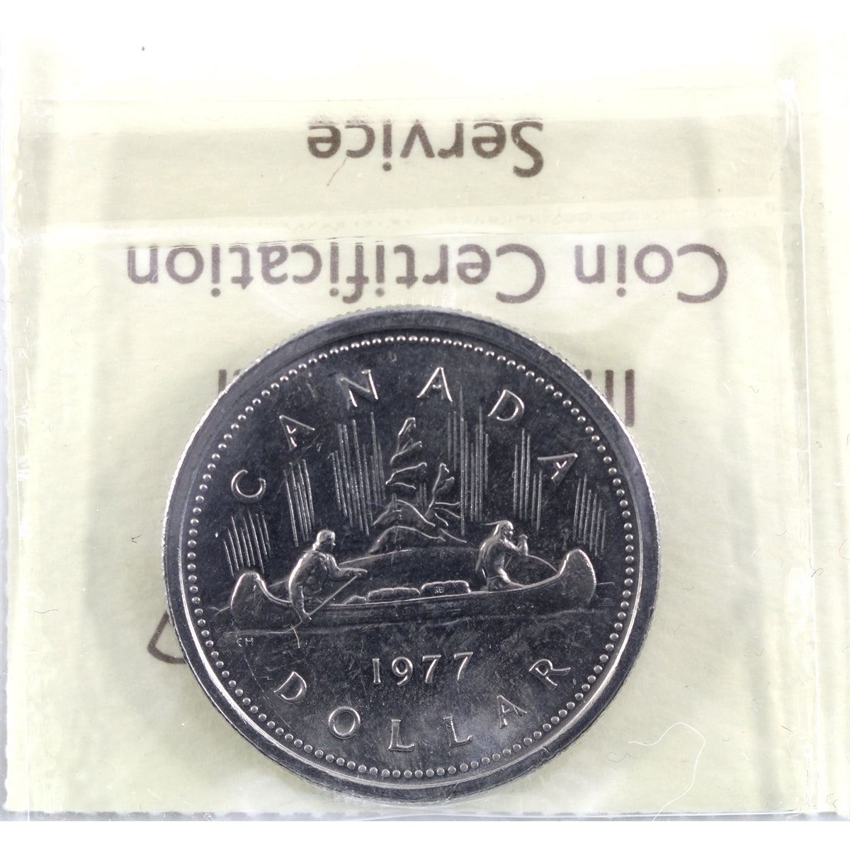 1977 Var. 3 Det. Jewel; SWL Canada Nickel Dollar ICCS Certified MS63