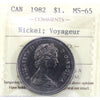 1982 Voyageur Canada Nickel Dollar ICCS Certified MS65