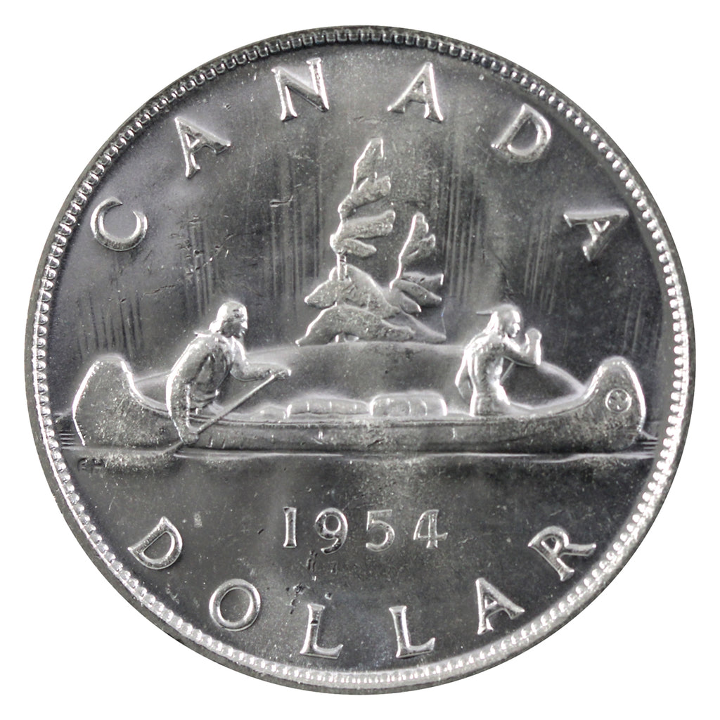 1954 SWL Canada Dollar Choice Brilliant Uncirculated (MS64) $