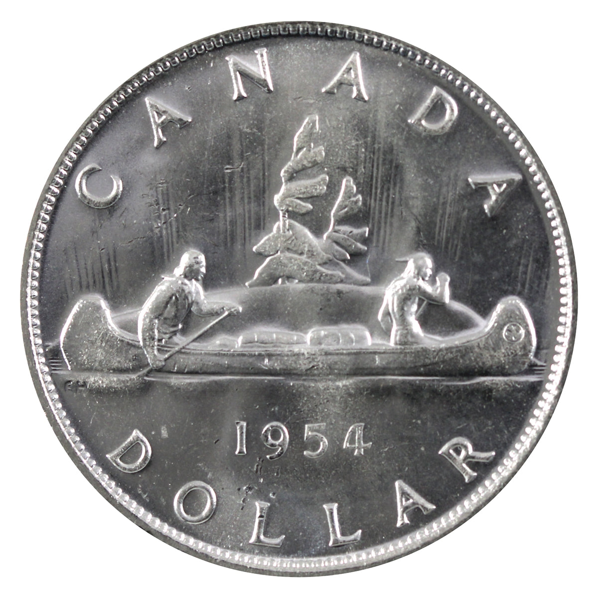 1954 SWL Canada Dollar Choice Brilliant Uncirculated (MS64) $