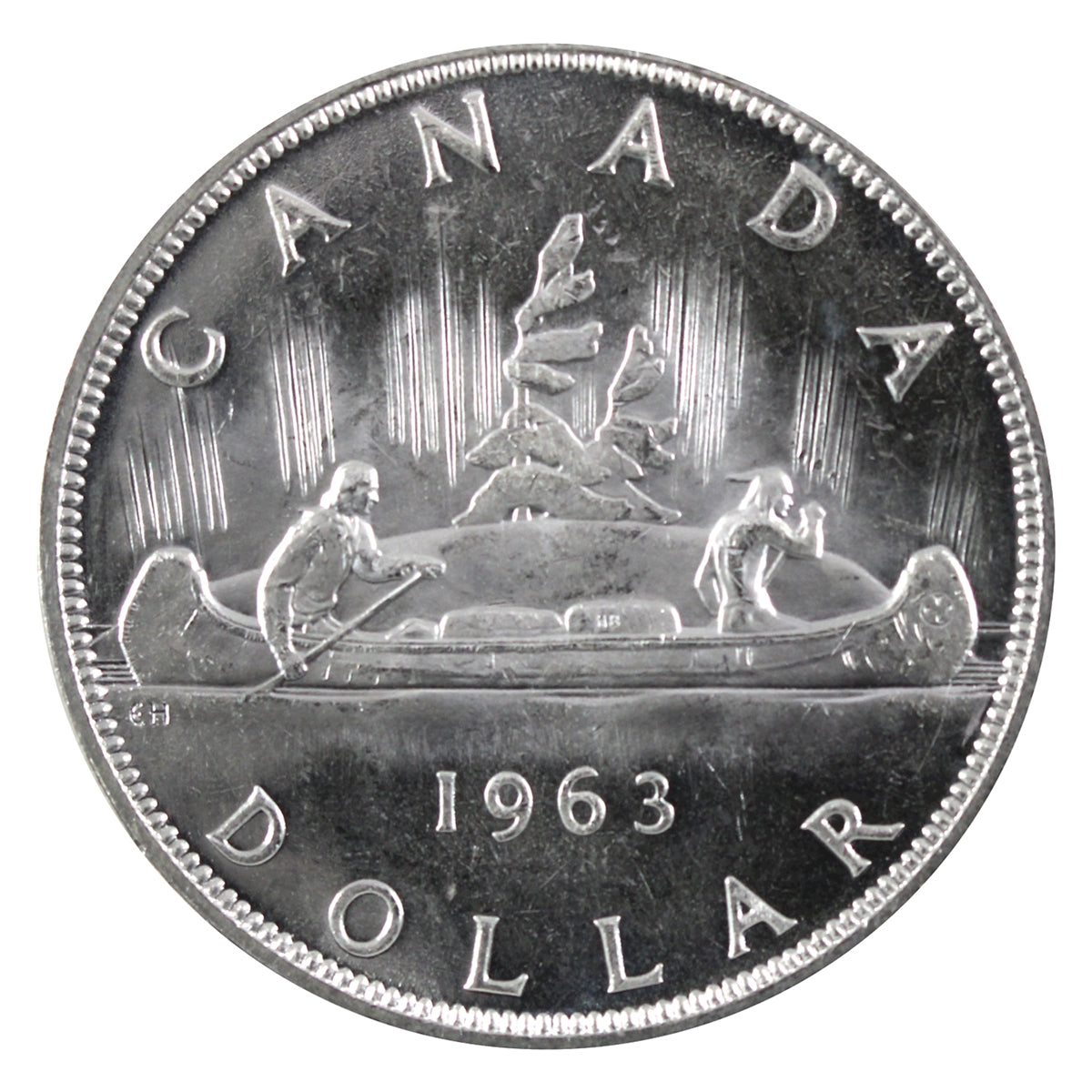 1963 Canada Dollar Uncirculated Cameo (MS60)