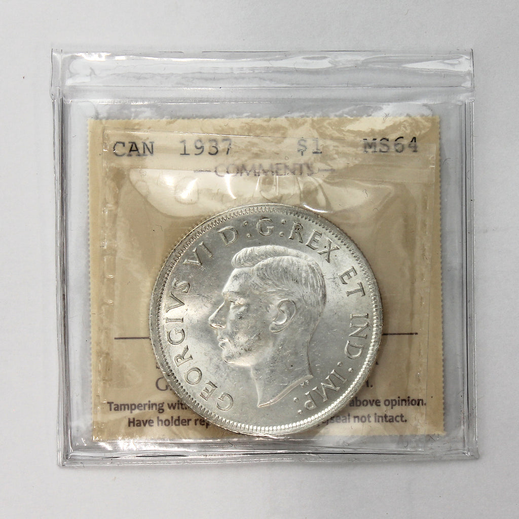 1937 Canada Dollar ICCS Certified MS64 (XKX 153)