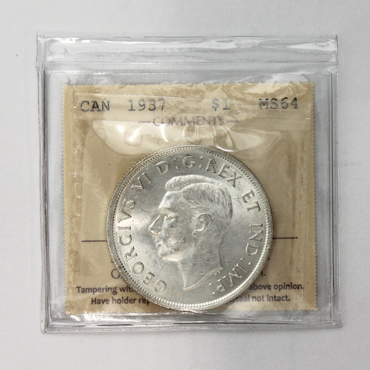 1937 Canada Dollar ICCS Certified MS64 (XKX 153)