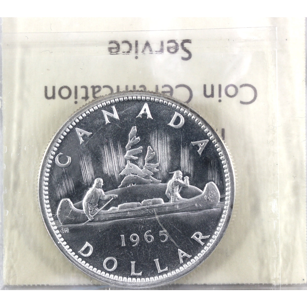 1965 Small Beads Ptd. 5 (Type 1) Canada Dollar ICCS PL65 Ultra Heavy Cameo