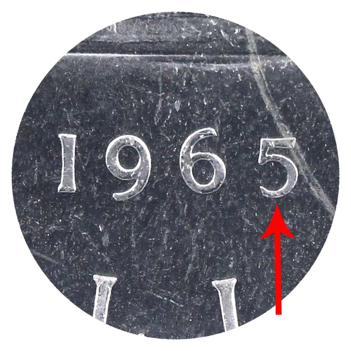 1965 Small Beads Ptd. 5 (Type 1) Canada Dollar ICCS PL65 Ultra Heavy Cameo