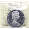 1965 Large Beads Ptd. 5 (Type 4) Canada Dollar ICCS Certified PL64 Heavy Cameo