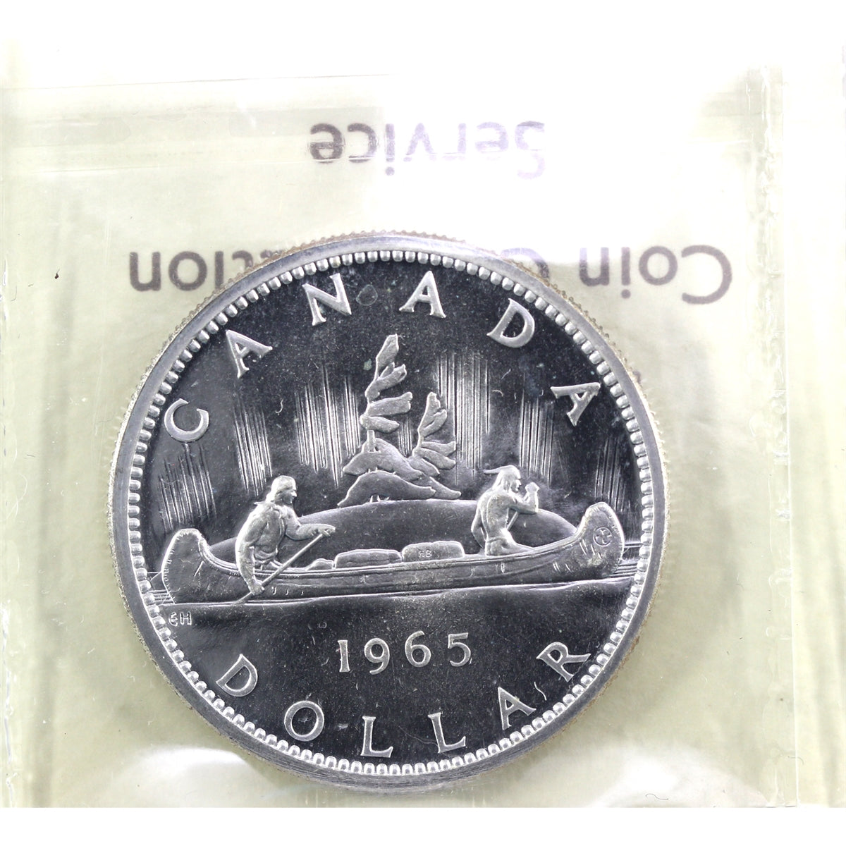 1965 Large Beads Ptd. 5 (Type 4) Canada Dollar ICCS Certified PL64 Heavy Cameo