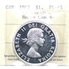 1962 Canada Dollar ICCS Certified PL65 Heavy Cameo
