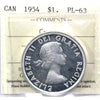 1954 Canada Dollar ICCS Certified PL63 Cameo (XHX 227)