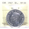 1947 Blunt 7 Canada Dollar ICCS Certified VF30